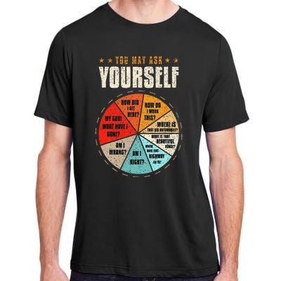 You May Ask Yourself 80s Old School Audiotape Vintage Disco Adult ChromaSoft Performance T-Shirt