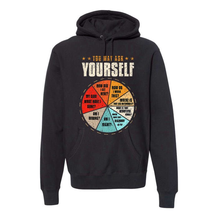 You May Ask Yourself 80s Old School Audiotape Vintage Disco Premium Hoodie