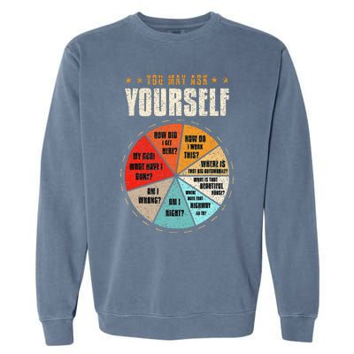 You May Ask Yourself 80s Old School Audiotape Vintage Disco Garment-Dyed Sweatshirt