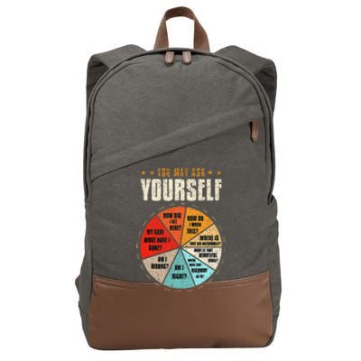 You May Ask Yourself 80s Old School Audiotape Vintage Disco Cotton Canvas Backpack