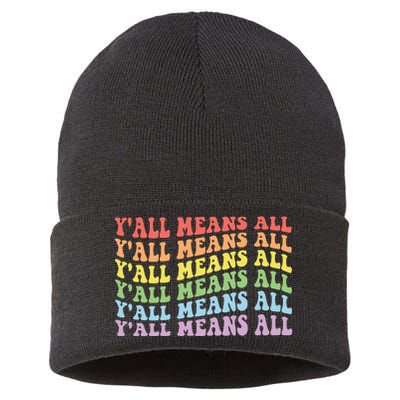 YAll Means All Lgbt Sustainable Knit Beanie