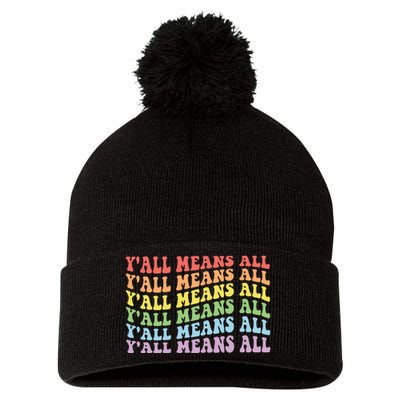 YAll Means All Lgbt Pom Pom 12in Knit Beanie