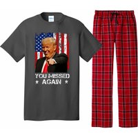 You Missed Again Trump 2024 Usa Flag Pajama Set