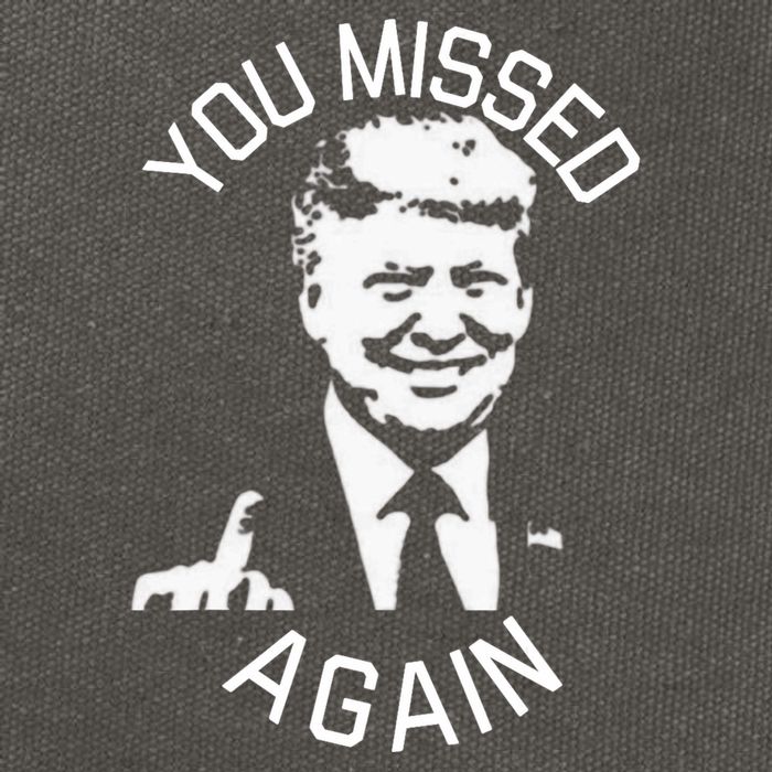 You Missed Again You Missed Cotton Canvas Backpack