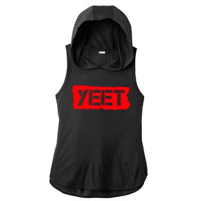 Yeet Meme Army Stamp Style Ladies PosiCharge Tri-Blend Wicking Draft Hoodie Tank