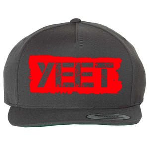 Yeet Meme Army Stamp Style Wool Snapback Cap