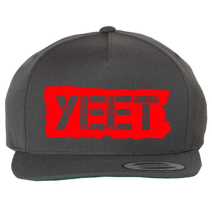 Yeet Meme Army Stamp Style Wool Snapback Cap