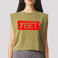 Yeet Meme Army Stamp Style Garment-Dyed Women's Muscle Tee