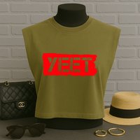 Yeet Meme Army Stamp Style Garment-Dyed Women's Muscle Tee