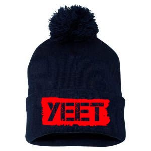 Yeet Meme Army Stamp Style Pom Pom 12in Knit Beanie