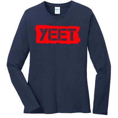 Yeet Meme Army Stamp Style Ladies Long Sleeve Shirt