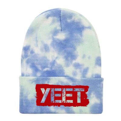 Yeet Meme Army Stamp Style Tie Dye 12in Knit Beanie