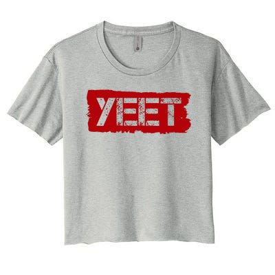 Yeet Meme Army Stamp Style Women's Crop Top Tee