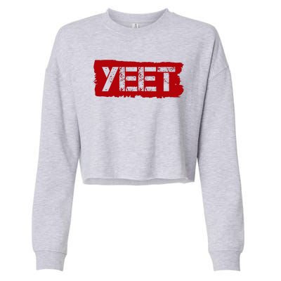 Yeet Meme Army Stamp Style Cropped Pullover Crew