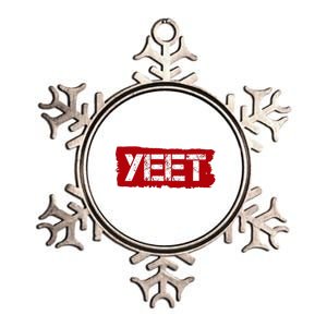 Yeet Meme Army Stamp Style Metallic Star Ornament