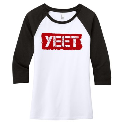 Yeet Meme Army Stamp Style Women's Tri-Blend 3/4-Sleeve Raglan Shirt