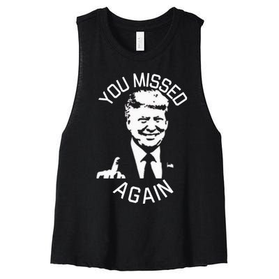 You Missed Again You Missed Women's Racerback Cropped Tank