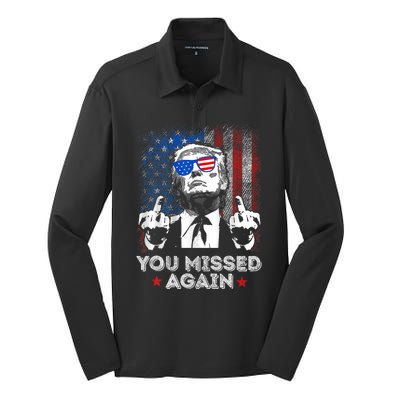 You Missed Again You Missed Silk Touch Performance Long Sleeve Polo