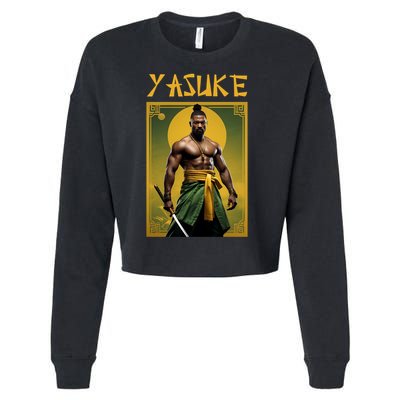 Yasuke Martial Arts Black Samurai Cropped Pullover Crew