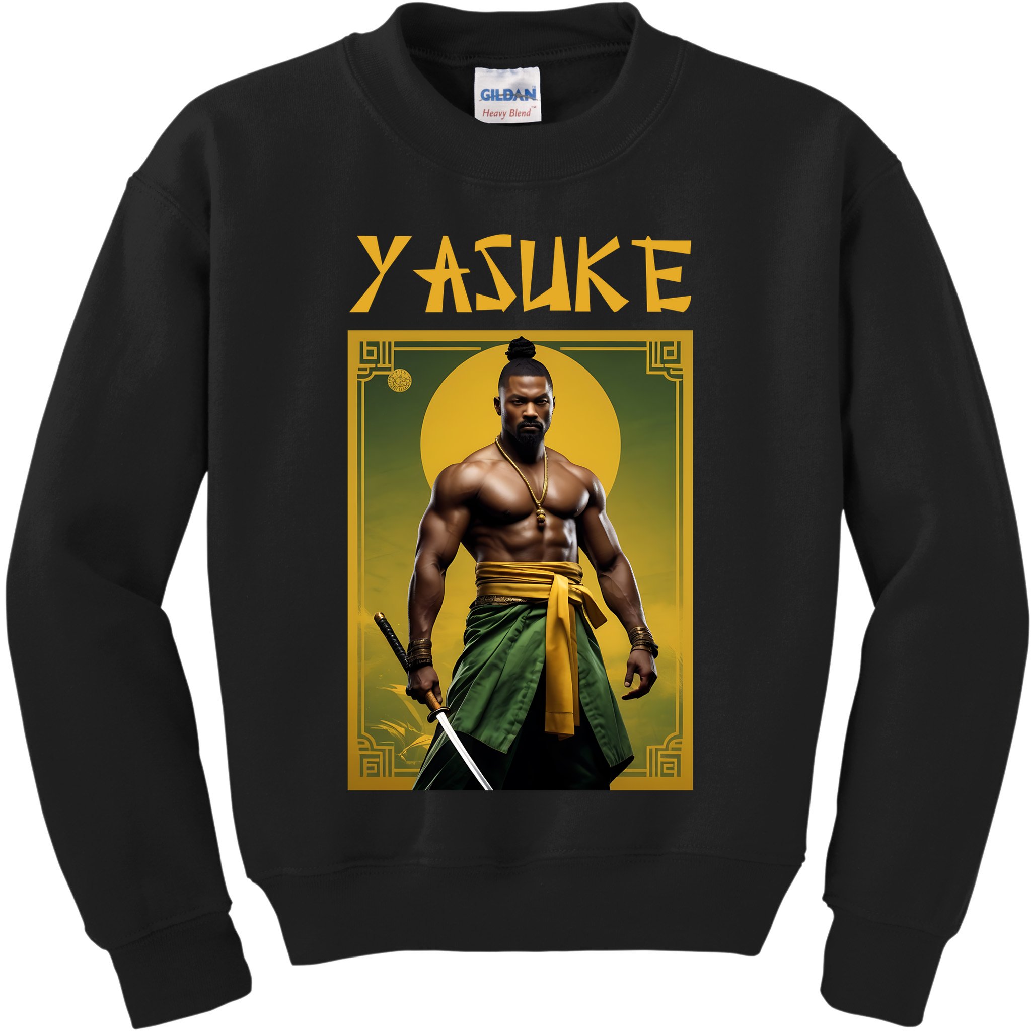 Yasuke Martial Arts Black Samurai Kids Sweatshirt
