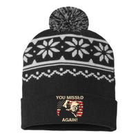 You Missed Again You Missed USA-Made Snowflake Beanie