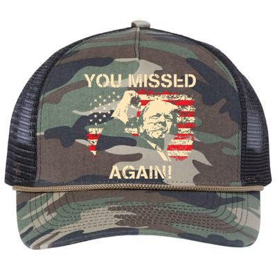 You Missed Again You Missed Retro Rope Trucker Hat Cap