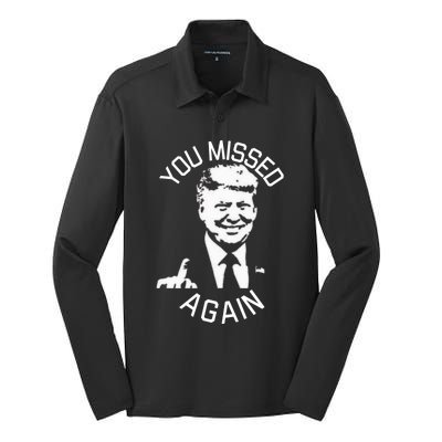 You Missed Again Fvckers Silk Touch Performance Long Sleeve Polo