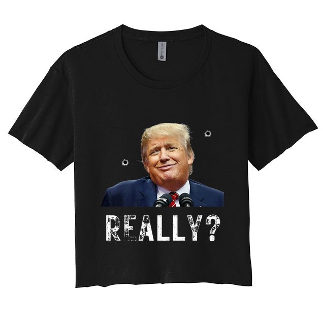 You Missed Again Funny Donald Trump With Cats 7 Lives Premium Crop Top
