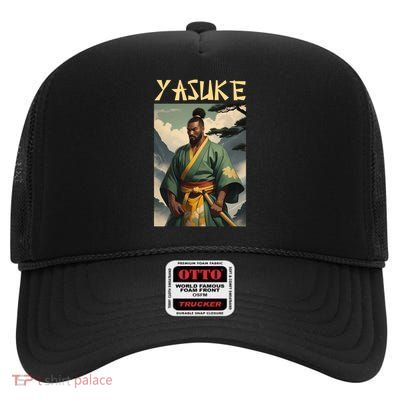 Yasuke Martial Arts Black Samurai High Crown Mesh Back Trucker Hat