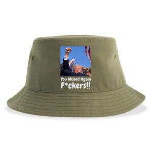 You Missed Again Fvckers You Missed Sustainable Bucket Hat