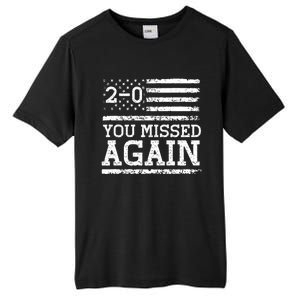 You Missed Again American Flag You Missed 2 0 Tall Fusion ChromaSoft Performance T-Shirt