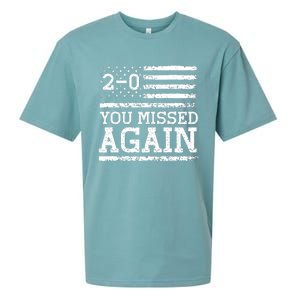 You Missed Again American Flag You Missed 2 0 Sueded Cloud Jersey T-Shirt