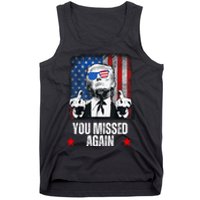 You Missed Again Trump 2024 Us President American Flag Tank Top