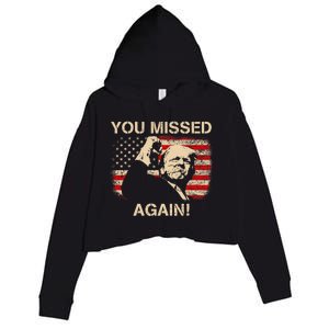 You Missed Again Crop Fleece Hoodie