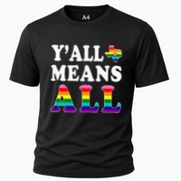 YAll Means All Texas Lgbt Pride Cooling Performance Crew T-Shirt