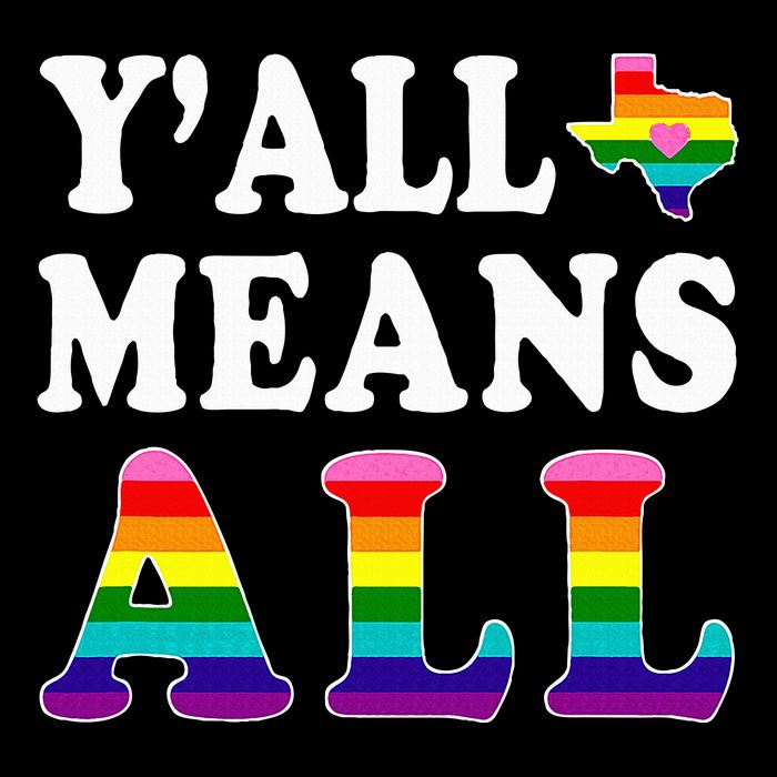 YAll Means All Texas Lgbt Pride Cooling Performance Crew T-Shirt