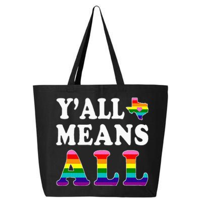 YAll Means All Texas Lgbt Pride 25L Jumbo Tote