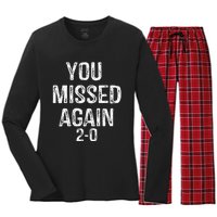 You Missed Again 02 Women's Long Sleeve Flannel Pajama Set 