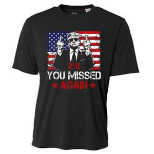 You Missed Again Trump 2024 Election Us Flag Cooling Performance Crew T-Shirt