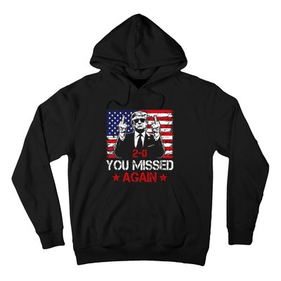 You Missed Again Trump 2024 Election Us Flag Hoodie