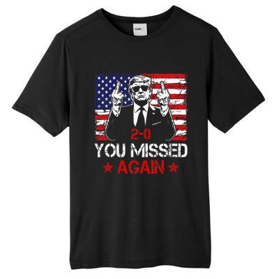 You Missed Again Trump 2024 Election Us Flag Tall Fusion ChromaSoft Performance T-Shirt