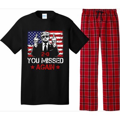 You Missed Again Trump 2024 Election Us Flag Pajama Set