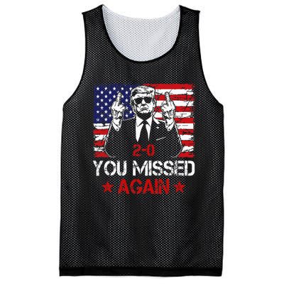 You Missed Again Trump 2024 Election Us Flag Mesh Reversible Basketball Jersey Tank