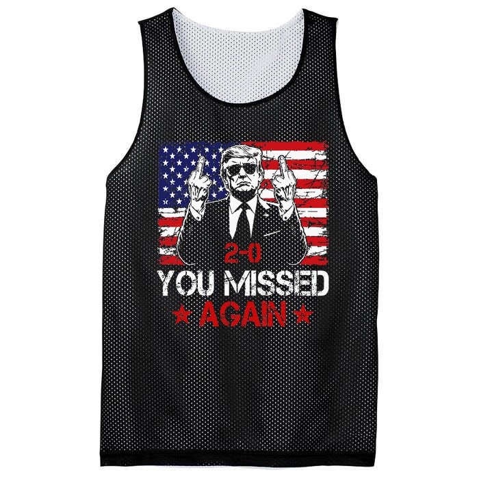 You Missed Again Trump 2024 Election Us Flag Mesh Reversible Basketball Jersey Tank