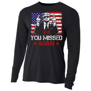 You Missed Again Trump 2024 Election Us Flag Cooling Performance Long Sleeve Crew