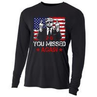 You Missed Again Trump 2024 Election Us Flag Cooling Performance Long Sleeve Crew