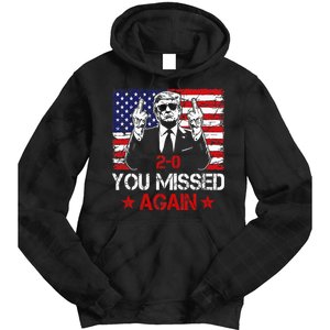 You Missed Again Trump 2024 Election Us Flag Tie Dye Hoodie