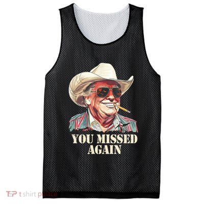 You Missed Again Trump Mesh Reversible Basketball Jersey Tank