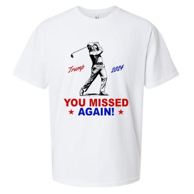 You Missed Again Trump Golf Sueded Cloud Jersey T-Shirt