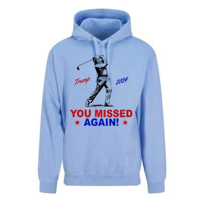 You Missed Again Trump Golf Unisex Surf Hoodie